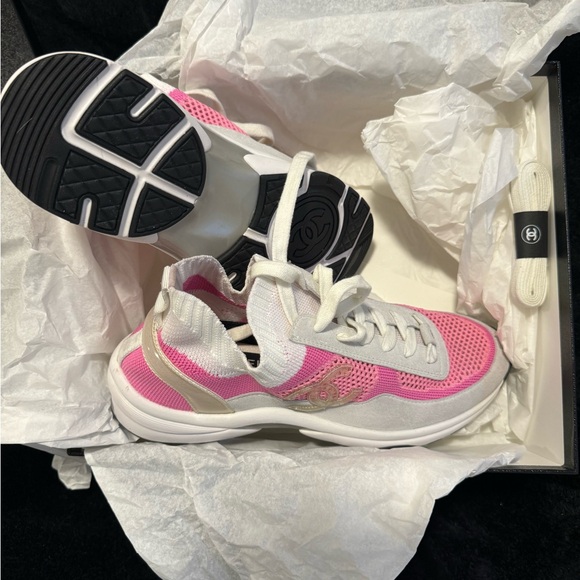 Great Condition Chanel Sneakers. Only Worn 1 time. Comes with box and dust bag - Picture 3 of 3